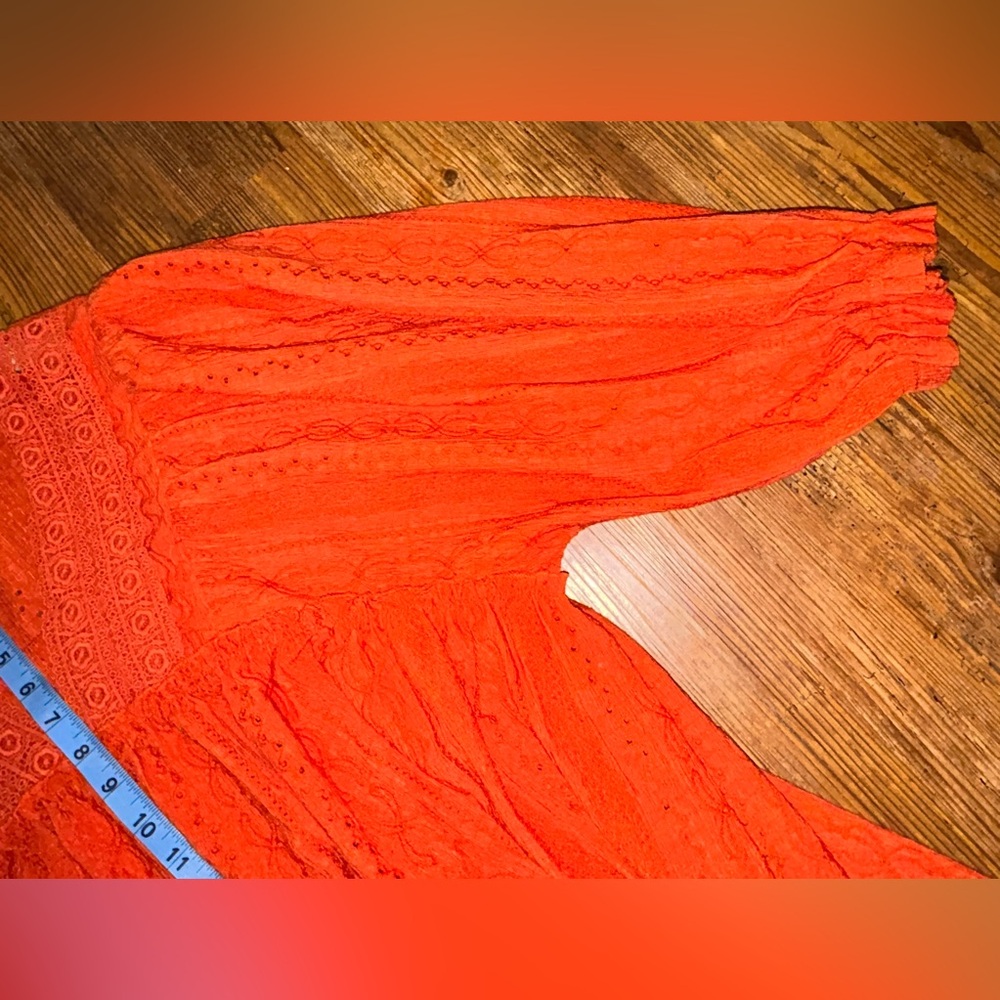 Cato Burnt Orange V-Neck Blouse size XL - Picture 7 of 9